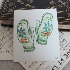 Vintage Illustrated School Flash Card - Circa 1966 Phonetics  2 Sided - Mittens & Marbles - Many more to choose from in my shop