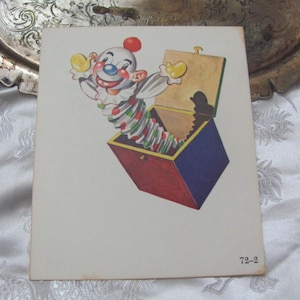 Tarjeta ilustrada vintage para la escuela - Fonética circa 1966 - Jack in the Box Jack O Lantern - Más opciones *Envío gratuito a tarifa de carta*