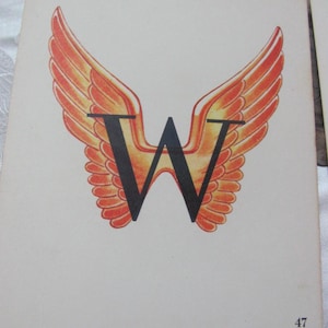 Set van 2 vintage geïllustreerde schoolkaarten met afbeeldingen - fonetiek circa 1966 - meer om uit te kiezen * gratis verzending per brief* W Wings