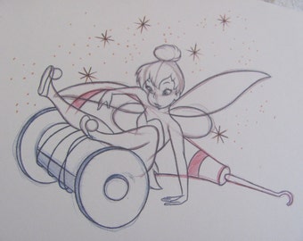 Tinkerbell Sketch Drawing - Walt Disney Collectors Society Collectible Print