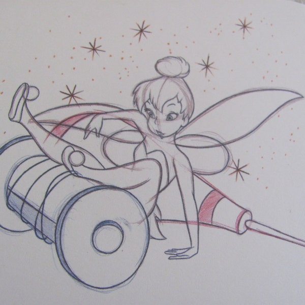 Tinkerbell Sketch Drawing - Walt Disney Collectors Society Collectible Print