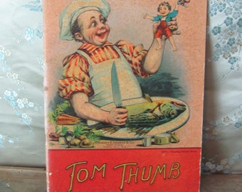 Tom Thumb - Antique Circa Early 1900's Children's Book - Soft Cover Charles Graham Sleeping Beauty Series #0491