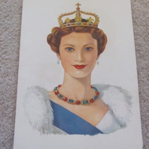 Grande pôster ilustrado de cartão escolar - Letra do alfabeto - Rainha - Vários para escolher