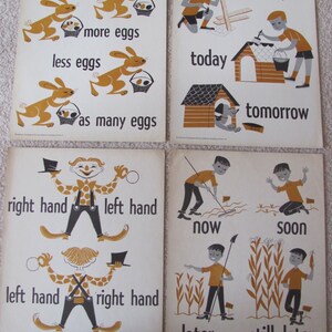 Poster vintage grote flashkaart wetenschapsposter -- ca. jaren 1950 11 x 14 jouw keuze - grafiek primair concept