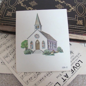 Vintage geïllustreerde schoolflitskaart - fonetiek circa 1966 2-zijdig - kerk en ketting - veel meer om uit te kiezen in mijn winkel