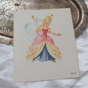 Cartão escolar ilustrado vintage - FAIRY FENCE - Fonética por volta de 1966 - Mais opções *Frete grátis com frete por carta*