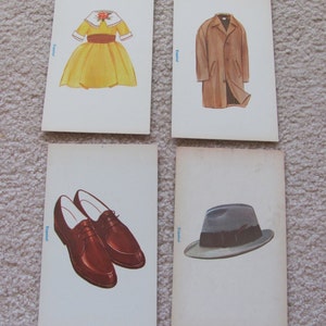 Tarjeta de memoria en español vintage: Vestido, zapatos, sombrero, abrigo... ¡Tu elección!