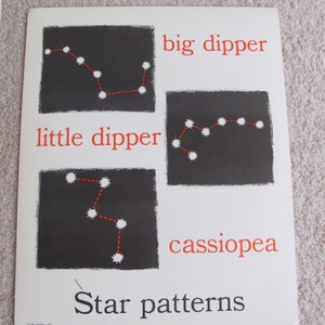 Vintage Illustrated Large Flash Card Science Chart Poster 11 x 14 Your Choice Stars Moon Primary Concept Chart image 4