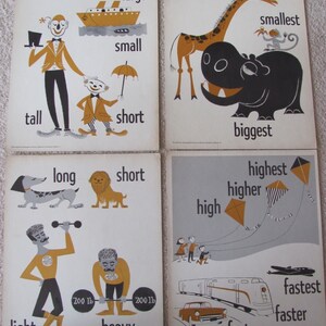 Poster vintage grote flashkaart wetenschapsposter -- ca. jaren 1950 11 x 14 jouw keuze - grafiek primair concept