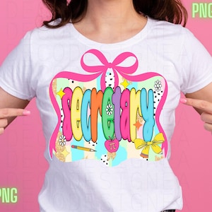 Secretary PNG, Back to School, Teacher, Sped, Para, Counselor, Educator, Principal, Admin, Secretary, Preppy Neon, Doodle Hand Drawn png