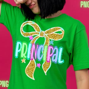 Principal PNG, Back to School, Teacher, Sped, Para, Counselor, Educator, Principal, Admin, Secretary, Preppy Neon, Doodle Hand Drawn png
