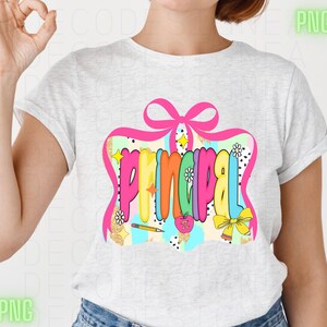 Principal PNG, Back to School, Teacher, Sped, Para, Counselor, Educator, Principal, Admin, Secretary, Preppy Neon, Doodle Hand Drawn png