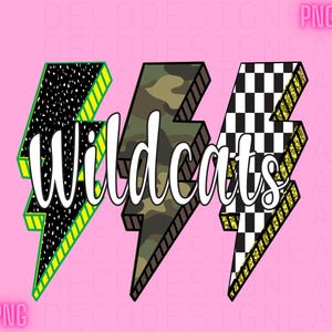 Wildcats Png, camo Png, checkered Png, Retro Wildcats Sublimation, Game Day Png, Wildcats Shirt, Wildcats Mascot Png, Neon Wildcats Png