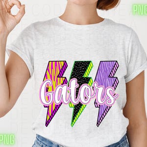 Gators Png, camo Png, checkered Png, Retro Gators Sublimation, Game Day Png, Gators Shirt, Gators Mascot Png, Neon Gators Png