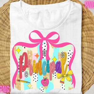 Principal PNG, Back to School, Teacher, Sped, Para, Counselor, Educator, Principal, Admin, Secretary, Preppy Neon, Doodle Hand Drawn png