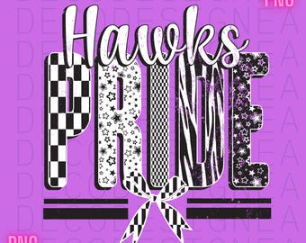 Hawks pride Png, leopard star Png, checkered Png, Retro Hawks Sublimation, Game Day Png, Hawks Shirt, Hawks Mascot Png,