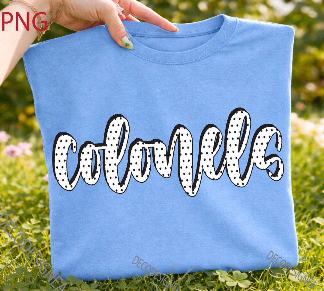 Colonels PNG, Polka Dot Colonels Mascot Png, Cute Script Mascot, Retro ...