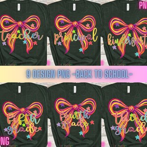Preppy Back To School PNG Bundle, Coquette School First Day, Teacher PNG, Girly Png, Preppy School Png, All Grades, Shabby, Glitter Png