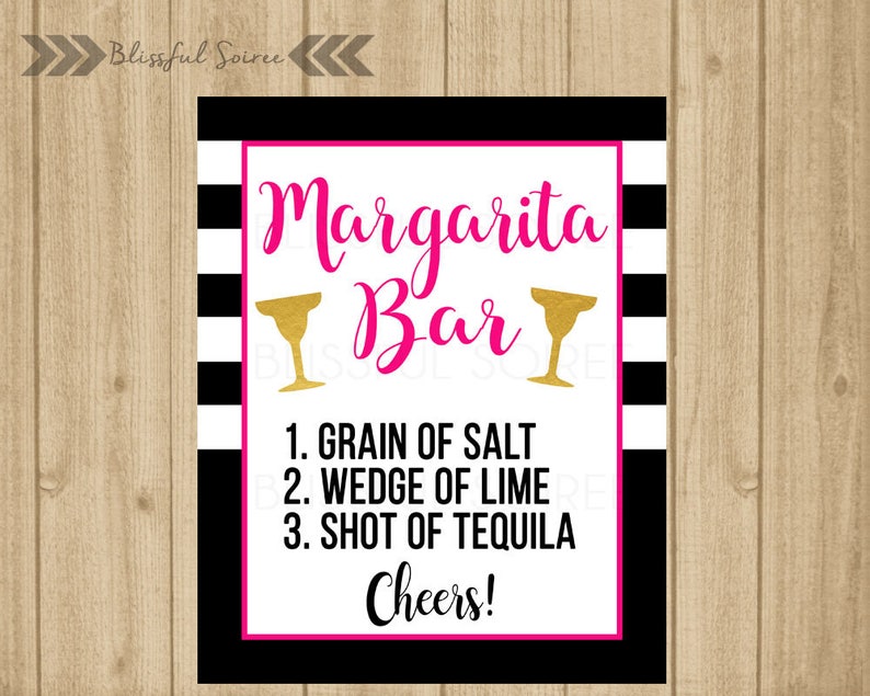 Margarita Bar Sign Margarita Bar Printable Wedding Sign Etsy.de