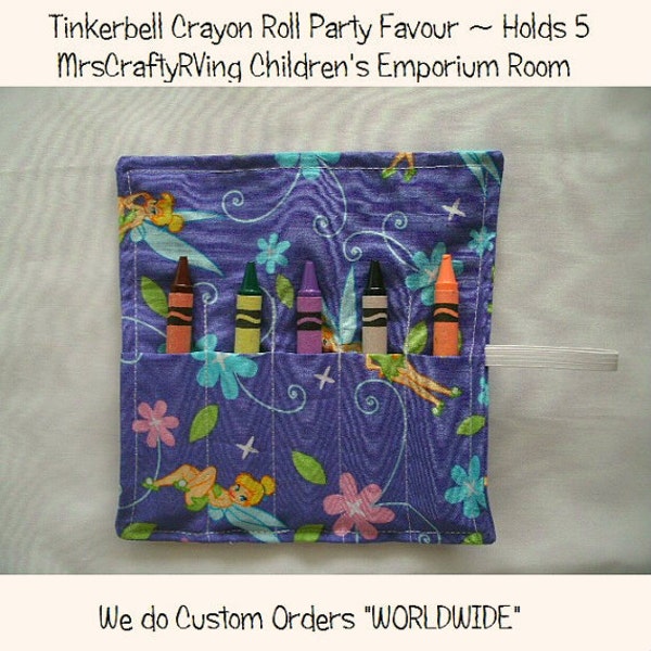 Tinkerbell, Crayon Roll, Party Roll, Tinkerbell Party