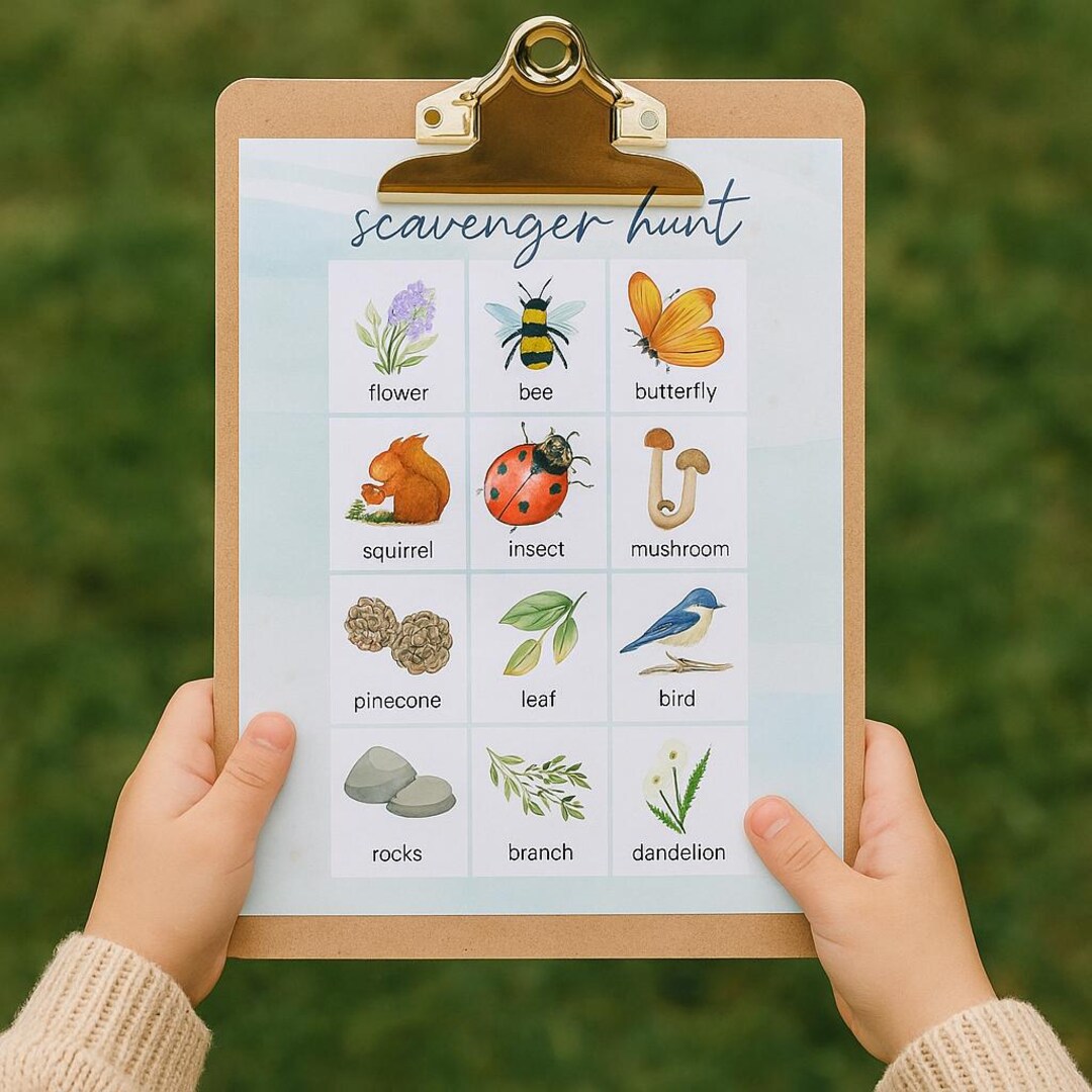 Printable Nature Scavenger Hunt for Kids – Outdoor Activity for ...