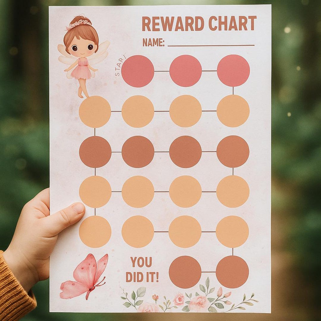 Whimsical Fairy Sticker Reward Chart | Printable PDF for Toddlers ...