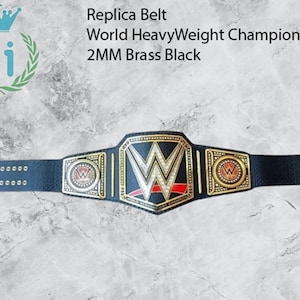 Adult Size World Heavyweight Championship Replica Belt: 2MM Brass Plates