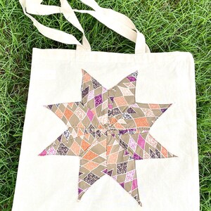 Washable Grocery Bag Farmers Market Bag Reusable Market Tote Shopping Bag Eco-Friendly Gift Bag Upcycled Fabric Bag Tote Bag for Shopping