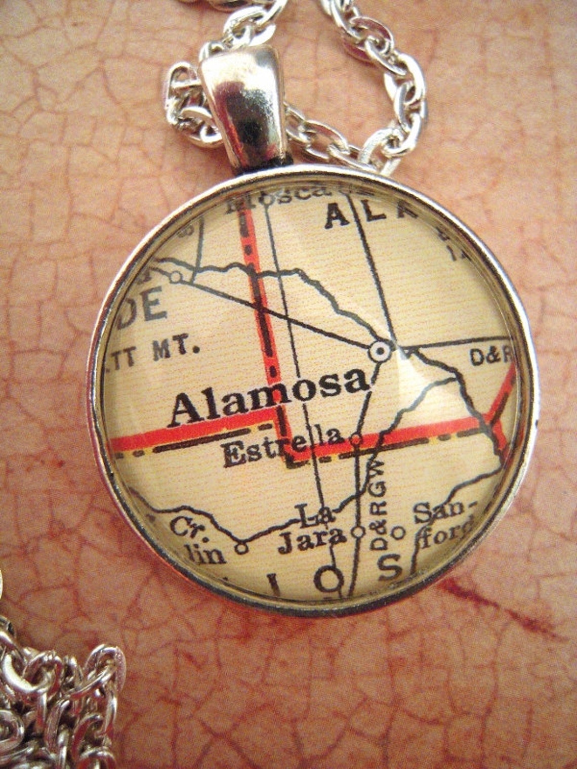 Custom Map Jewelry Alamosa Colorado - Il 1140xN.629813359 G6vc