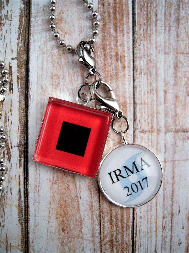 Nautical Flags Jewelry Hurricane Irma Signal Flags Necklace Etsy