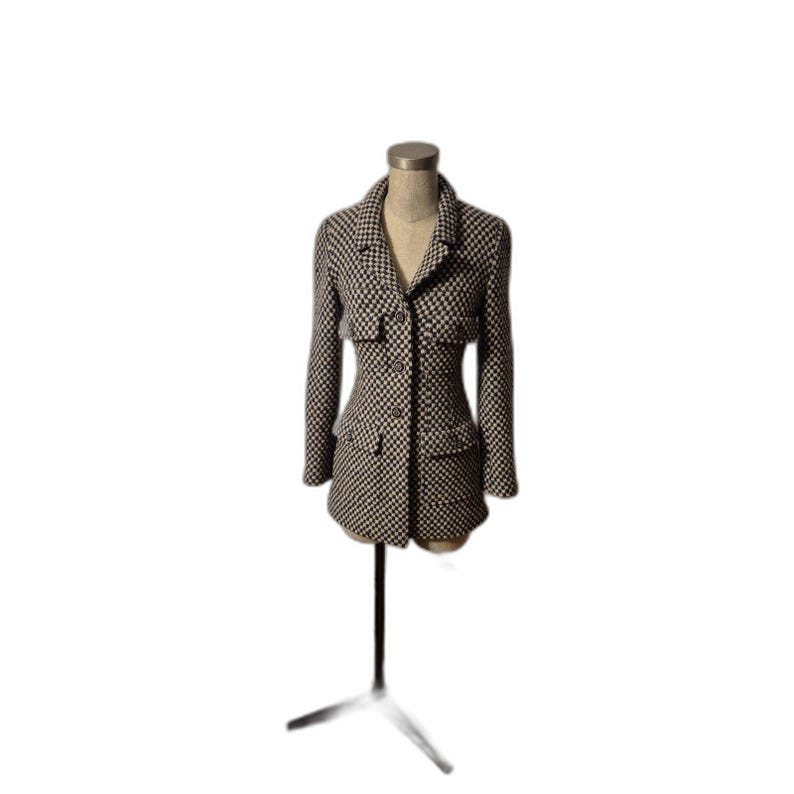Vintage CHANEL Tweed Bouclé Jacket BLAZER Fall/Winter 1995 (95A) SZ 38 Lagerfeld image 4