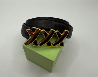 RARE Paloma Picasso belt with gold plated Triple X buckle