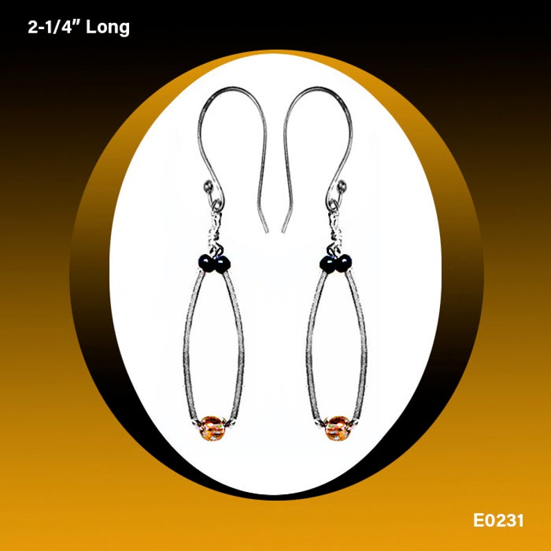 Silver and Black Earrings, Square Curved Fine Silver Tubes, Black Pearls, Black Diamond Czech Crystals, Choose Your Favorite Earring Tops image 1