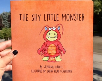 The Shy Little Monster Book, Childrens Book, Halloween Book, Paperback Book, Halloween, Boise Idaho