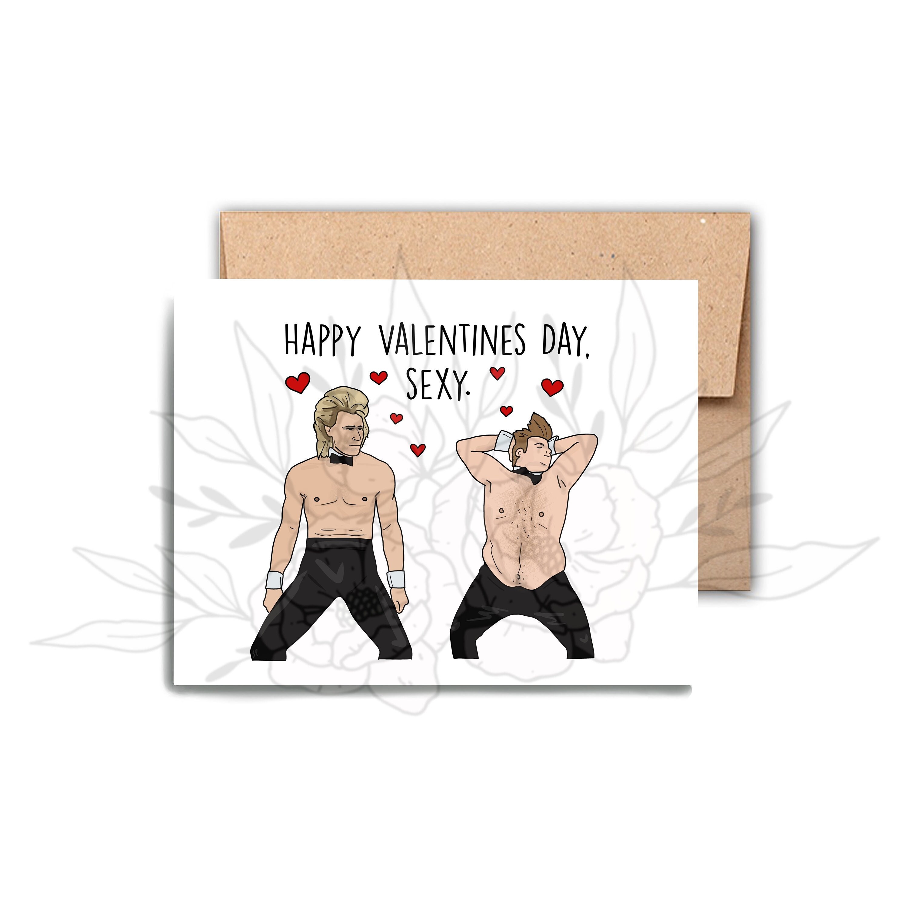 Funny SNL Male Dancers Valentine Card Sexy Valentine Funny