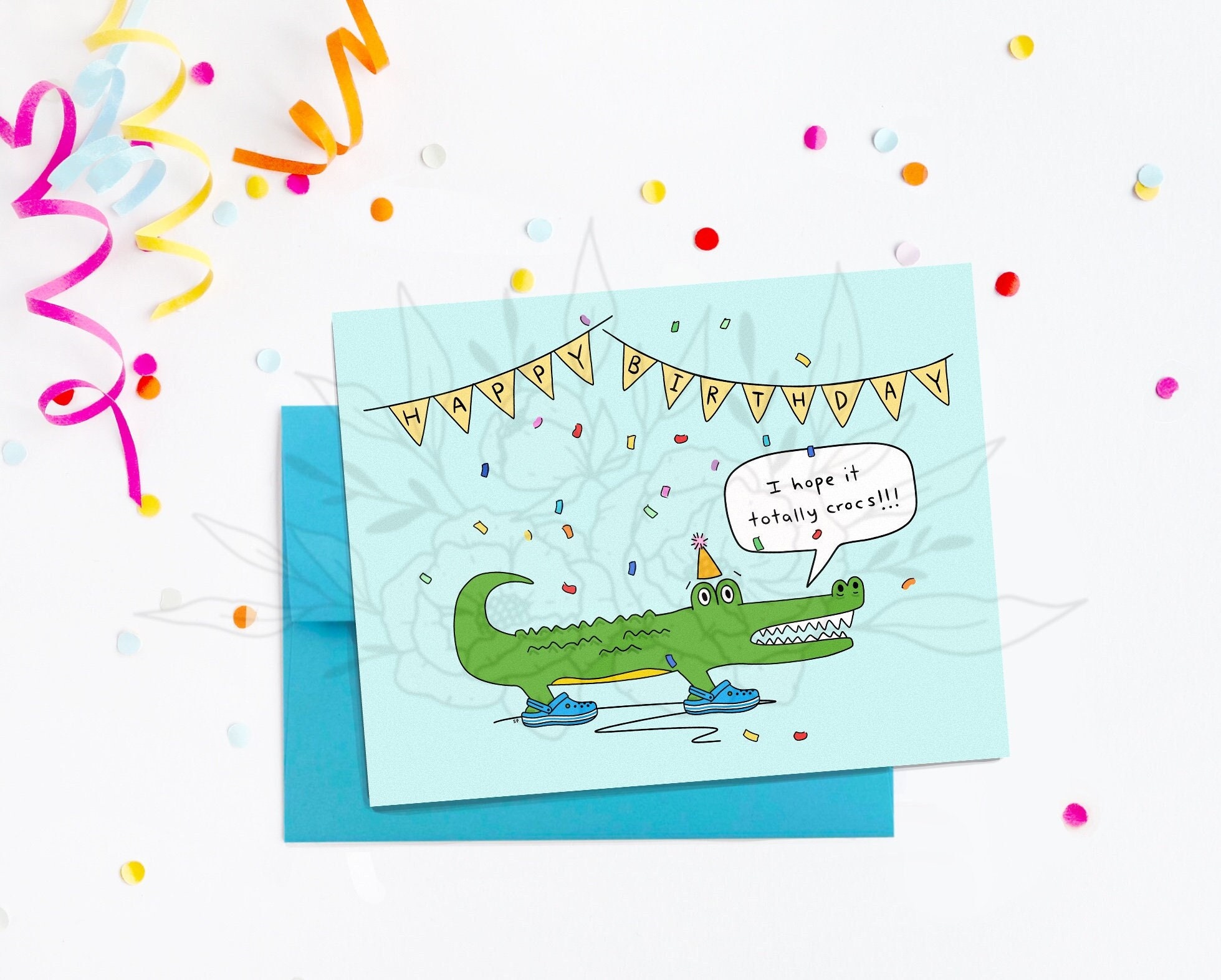 Croc Happy Birthday Card Funny Birthday Card Crocodile - Etsy Croc Happy Birthday Card Funny Birthday Card Crocodile - Etsy