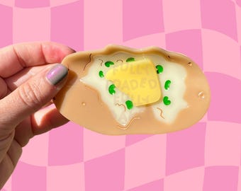 Baked Potato Hair Claw: Fun Foodie Accessory, Hair Accessories