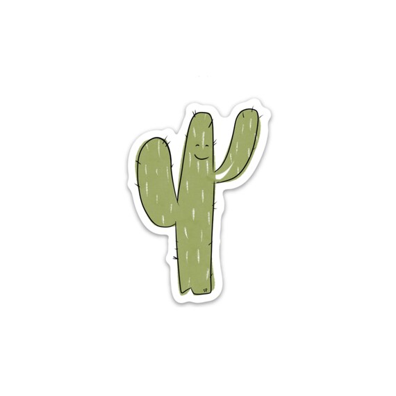 Happy Cactus Vinyl Sticker: Weatherproof Plant Lover Decal, Cacti - Etsy  sterreich