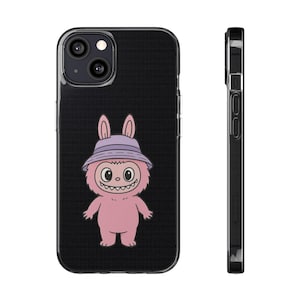 Custom Labubu iPhone Case – Personalized Cute Monster Cover with Name, Colors, Accessories – Fits iPhone 15, 14, 13 & More