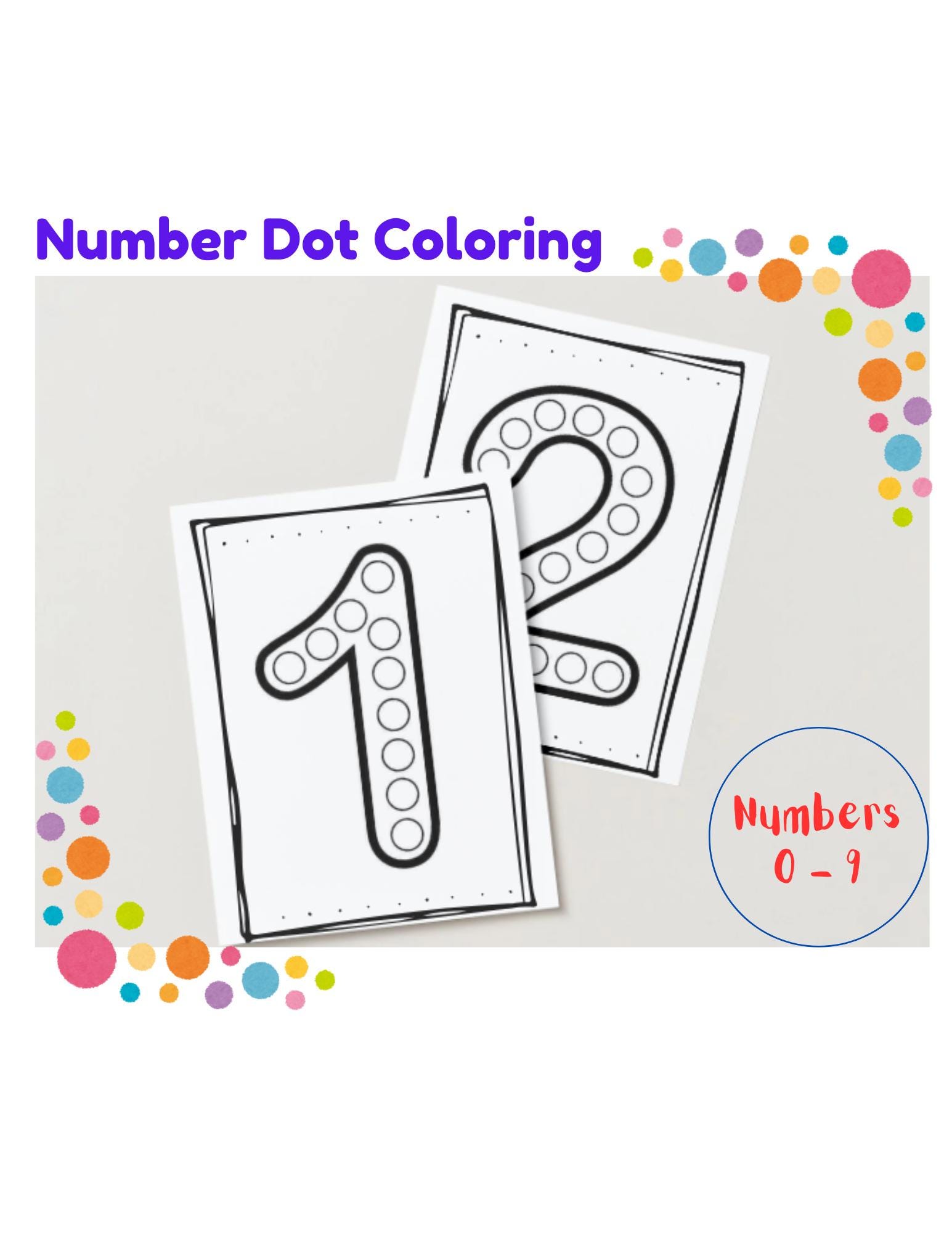 Dot Markers Coloring Numbers