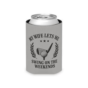 Golf-themed Can Cooler, Perfect Gift for Golf Lovers, Party Coolie, Weekend Vibes, Barbecue Accessories, Golf Gifts