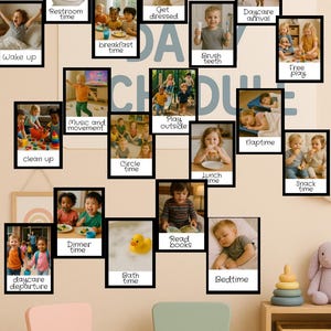 Sofortiger digitaler Download tägliche Routine Visuelle Stundenplan Karten für Kleinkinder und Vorschulkinder 13x18 Karteikarten für die Kindertagesstätte und zu Hause
