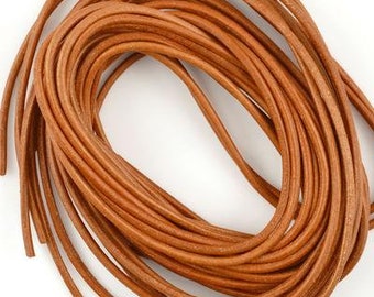 Round Leather Lace 1mm x 25 yds. 22.8 m Brown