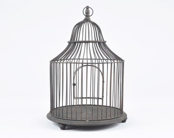 Vintage Decorative Hangable Display-Rustic Metal Bird Cage-Birdhouse Decor