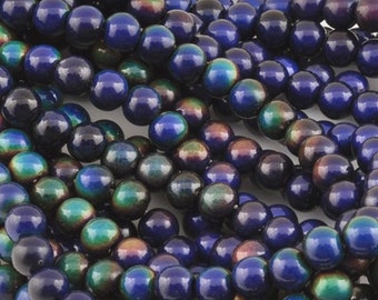 Mirage-6mm Round Bead-Color Changing-Quantity 1 Strand (50 Beads)