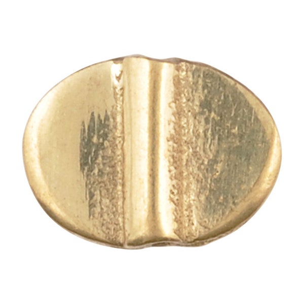 Brass-10x15mm Flat Oval Tube Bead-Tibetan-Quantity 1