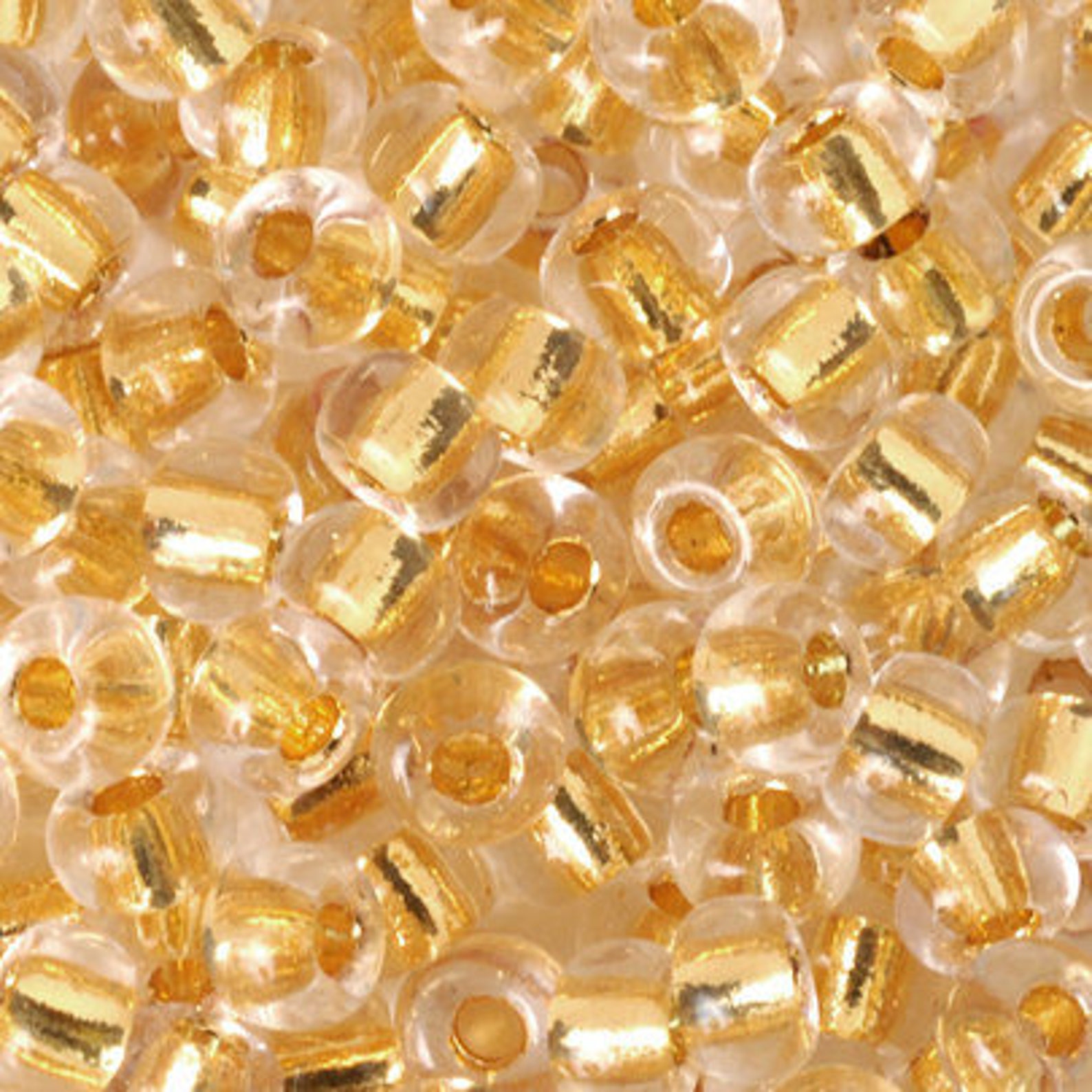 Seed Beads8/0 Round195 24KT Yellow Gold Lined Etsy
