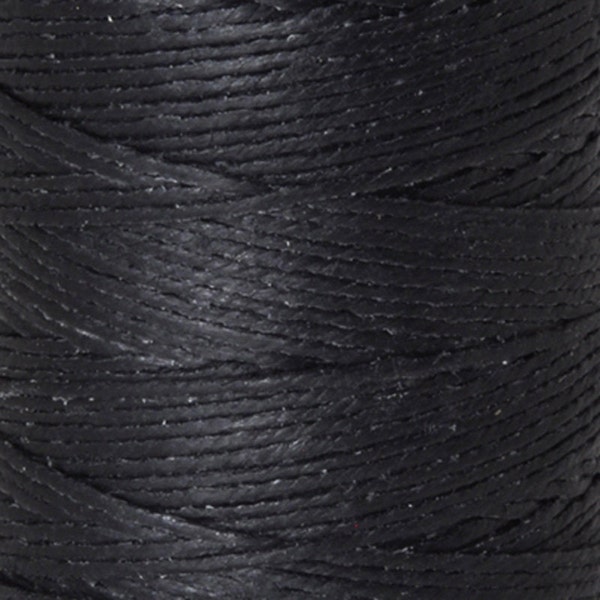 Tools & Supplies-2-Ply Irish Linen Cord-Waxed-Black-Crawford Threads-Quantity 10 Yards