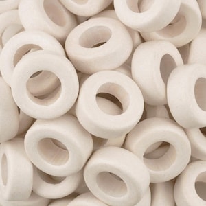 Ceramic Beads-21mm Rounded Tube-Large Hole-White-Quantity 1