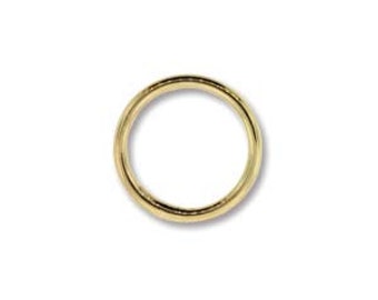 Findings-Round Closed (OD) Jump Ring-10mm Gold Plate-Soldered-17 Gauge-Quantity 144